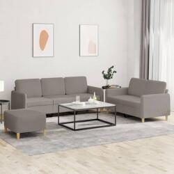 vidaXL Set de canapea cu perne, 3 piese, gri taupe, material textil GartenMobel Dekor (3202133) Canapea