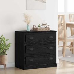 vidaXL Bufet cu sertar Stejar Negru 70 x 35, 5 x 67, 5 cm Lemn compozit GartenMobel Dekor (881354) Comoda