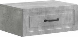 vidaXL Noptiera suspendata cu sertar, gri beton, 49 x 34, 5 x 20 cm (899301)