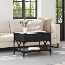 vidaXL Masa de cafea Stejar Negru 70x50x50cm Lemn compozit GartenMobel Dekor (883040)