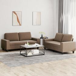 vidaXL Set de canapele, 2 piese, maro, textil GartenMobel Dekor (3201885) Canapea