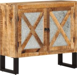 vidaXL Dulap, 80x30x71 cm, lemn masiv de mango brut si metal GartenMobel Dekor (355842) Comoda