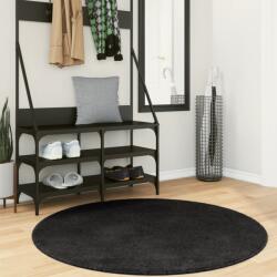 vidaXL Covor HUARTE, fir scurt, moale si lavabil, negru, Ø 120 cm GartenMobel Dekor (375124) Covor