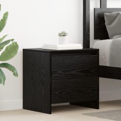 vidaXL Noptiera stejar negru 45 x 34 x 44, 5 cm din lemn compozit cu spatiu depozitare (875236)
