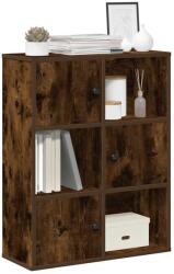 vidaXL Biblioteca, stejar fumuriu, 60x24x76, 5 cm, lemn prelucrat GartenMobel Dekor (860386) Biblioteca
