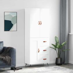 vidaXL Dulap înalt, alb, 69, 5x34x180 cm, lemn compozit GartenMobel Dekor (3195987) Comoda
