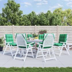 vidaXL Perne scaun cu spatar mic, 6 buc. , verde, textil oxford GartenMobel Dekor (377688)