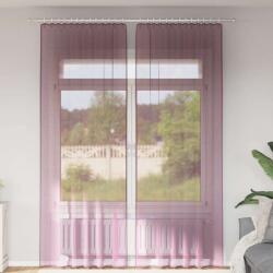 vidaXL Perdele Voile cu buzunare pentru bare 2 buc violet GartenMobel Dekor (4102205)