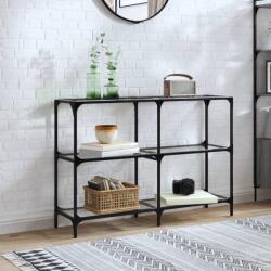 vidaXL Masuta de cafea blat din sticla transparenta 118, 5x30x81cm otel GartenMobel Dekor (846030)