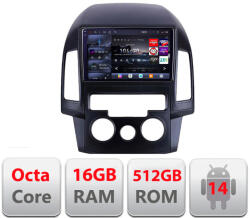 Edotec Navigatie Hyundai i30 2009-2012 pentru clima manuala, QLED 2K, 16GB RAM (KIT-i30ac+EDT-E809-2K)