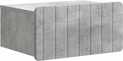 vidaXL Noptiera suspendata cu sertar, gri beton, 49 x 34, 5 x 24 cm (898281)