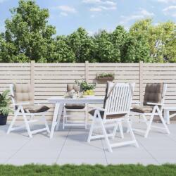 vidaXL Perne scaun cu spatar mic, 4 buc. , gri taupe, textil oxford GartenMobel Dekor (377696)