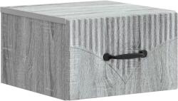 vidaXL Noptiera suspendata gri Sonoma cu sertar, 34, 5 x 33 x 20 cm (898947)