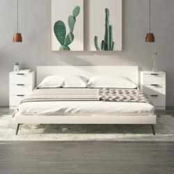vidaXL Noptiere, 2 buc. , alb, 40x36x65 cm GartenMobel Dekor (811269)