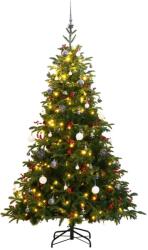 vidaXL Brad Craciun artificial articulat cu 300 LED-uri/globuri 240 cm GartenMobel Dekor (3210500)
