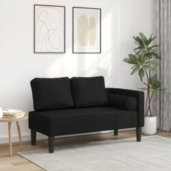 vidaXL Sezlong cu perne, negru, material textil GartenMobel Dekor (4007581)