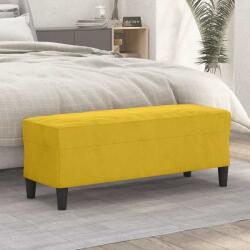 vidaXL Banca, galben, 100x35x41 cm, catifea GartenMobel Dekor (349427)