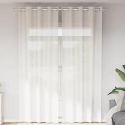 vidaXL Perdele Voile cu Oeje 2 buc Alb GartenMobel Dekor (4102153)