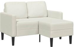 vidaXL Canapea cu 2 locuri cu sezlong în forma L crem 125 cm catifea GartenMobel Dekor (4107075) Canapea