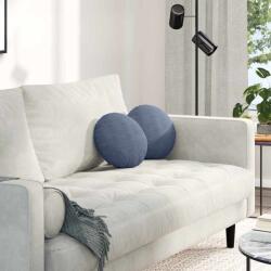 vidaXL Perne de Sezut 2 pcs albastru Ø 30 cm Tesatura din corduroy GartenMobel Dekor (42014115)