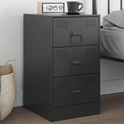 vidaXL Noptiera, negru, 34, 5x39x62 cm, otel GartenMobel Dekor (841775)