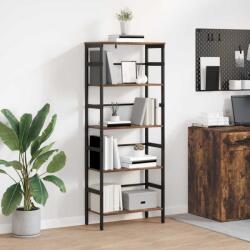 vidaXL Raft pentru carti Stejar fumuriu 60 x 29, 5 x 149 cm GartenMobel Dekor (883930) Biblioteca