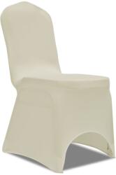 vidaXL Husa de scaun elastica, 50 buc. , crem GartenMobel Dekor (130340)