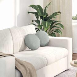 vidaXL Perne de Sezut 2 pcs Gri deschis Ø 40 x 13 cm Catifea GartenMobel Dekor (42014100)
