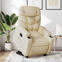 vidaXL Fotoliu electric rabatabil cu ridicare, crem, textil GartenMobel Dekor (3204629)