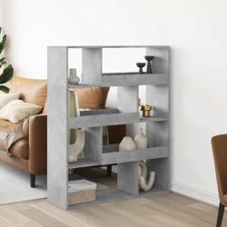 vidaXL Biblioteca, gri beton, 100x33x125, 5 cm, lemn prelucrat GartenMobel Dekor (3309333) Biblioteca