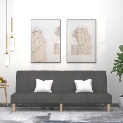 vidaXL Canapea extensibila cu 2 locuri, gri închis, textil GartenMobel Dekor (375866) Canapea