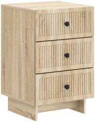vidaXL Noptiera stejar sonoma cu 3 sertare, lemn prelucrat, 43x41x66, 5 cm (893867)