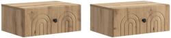 vidaXL Set 2 noptiere suspendate cu sertar, stejar artizanal, 49x34, 5x20 cm (898124)