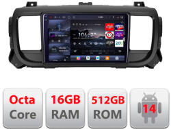 Edotec Navigatie Android QLED 2K pentru Citroen Jumpy/Proace/Traveller 2017-2022, 16GB+512GB (kit-jumpy16+EDT-E809-2K_v1)