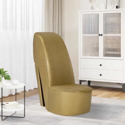 vidaXL Scaun, design toc înalt, auriu, piele ecologica GartenMobel Dekor (248650)