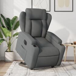 vidaXL Fotoliu electric rabatabil cu ridicare, gri închis, textil GartenMobel Dekor (3204507)