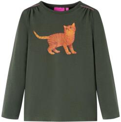 vidaXL Tricou cu maneci lungi pentru copii, kaki, 92 GartenMobel Dekor (14204)