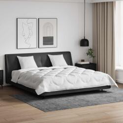 vidaXL Pilota 4 anotimpuri cu 2 perne, alba, microfibra, 240x220 cm (3377618) Lenjerie de pat