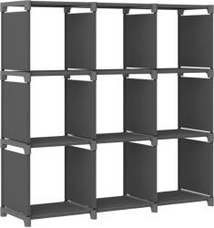 vidaXL Raft expunere 9 cuburi gri 103x30x107, 5 cm, material textil GartenMobel Dekor (322612) Biblioteca