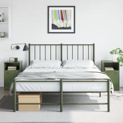 vidaXL Noptiere, 2 buc. , verde olive, 34, 5x39x62 cm, otel GartenMobel Dekor (841772)