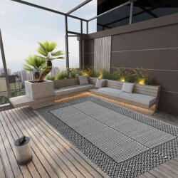 vidaXL Covor de exterior, ARAKIL gri, 190x290 cm, PP GartenMobel Dekor (310415) Covor