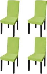 vidaXL Huse de scaun elastice drepte, 4 buc. , verde GartenMobel Dekor (131427)
