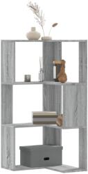vidaXL Biblioteca cu 3 niveluri gri sonoma 50x50x102 cm lemn prelucrat GartenMobel Dekor (852596) Biblioteca