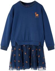 vidaXL Rochie pentru copii cu maneci lungi, bleumarin, 104 GartenMobel Dekor (14195)