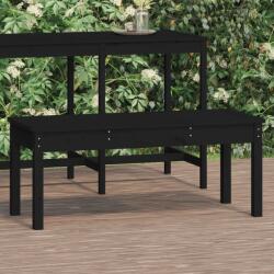 vidaXL Banca de gradina, negru, 109x44x45 cm, lemn masiv de pin GartenMobel Dekor (824008)