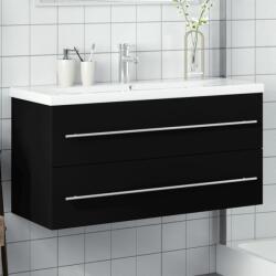 vidaXL Dulap pentru chiuveta de baie, lavoar încorporat, negru GartenMobel Dekor (3278795)