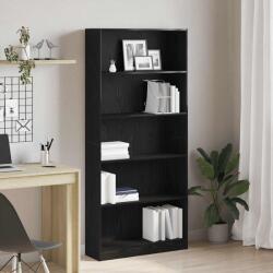 vidaXL Biblioteca Stejar negru 80x24x176 cm Lemn prelucrat GartenMobel Dekor (862456) Biblioteca