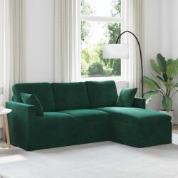vidaXL Canapea Verde închis 198 x 134 x 80 cm Catifea GartenMobel Dekor (42024460) Canapea