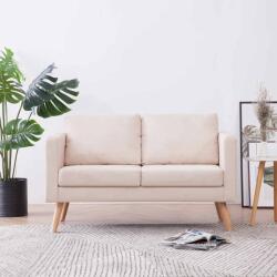vidaXL Canapea cu 2 locuri, crem, material textil GartenMobel Dekor (281351) Canapea