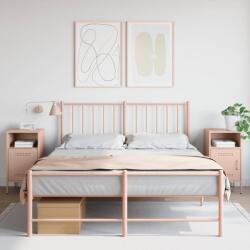 vidaXL Noptiere, 2 buc. , roz, 36x39x68 cm, otel laminat la rece GartenMobel Dekor (843069)